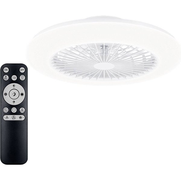 Philips LED Amigo Ventilatore da soffitto 20 W, 42 W (Ø x A) 490 mm x 137 mm Effetto glitter con illuminazione, Dimmerabile
