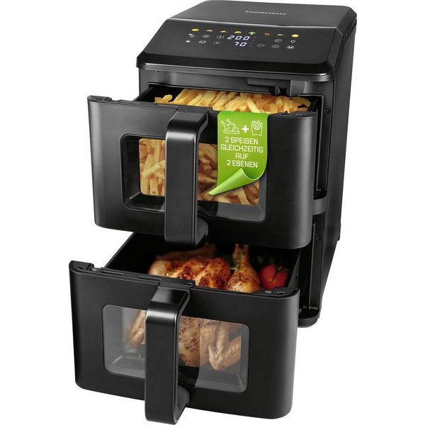 GourmetMaxx 19129 FryUp 10 L lodret airfryer med vinduer