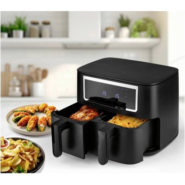GourmetMaxx 15196 8 L airfryer met twee zones - Zwart