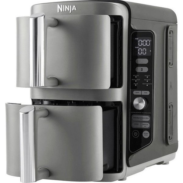 Ninja SL400UK Double Stack XL 9.5L Hot Air Fryer med 2 Skuffer og 2