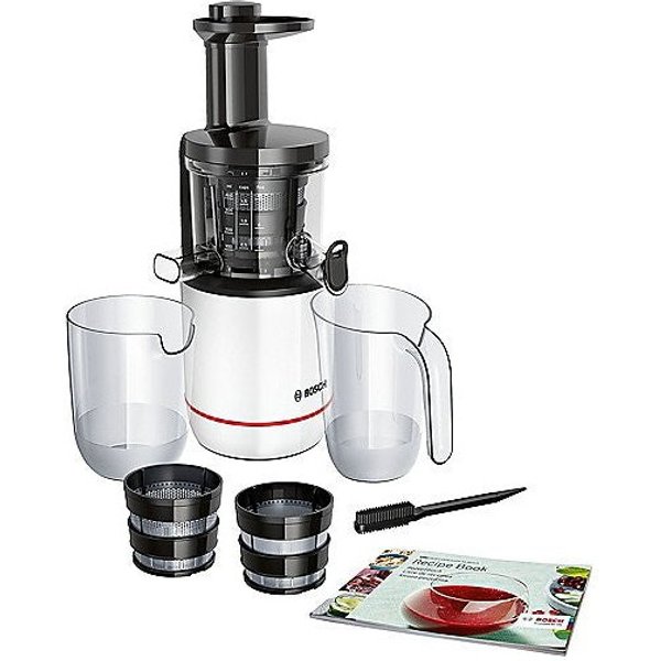 Bosch MESM500W juice maker Slow juicer 150 W Black, White