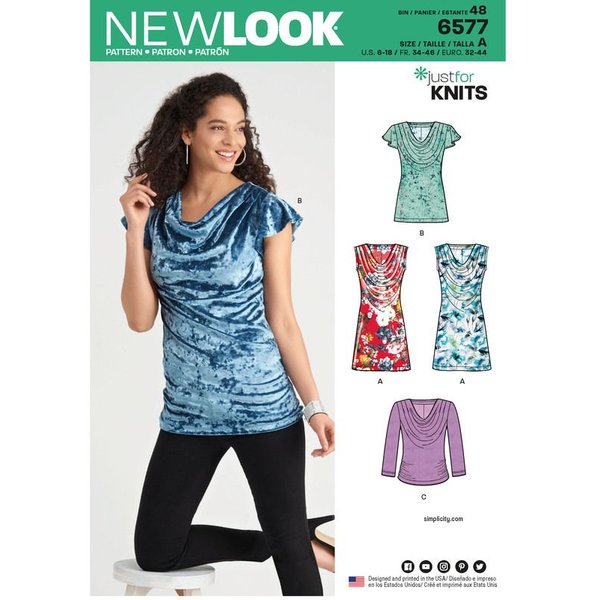 Patron New Look 6577 - Tunique et Tee-Shirt