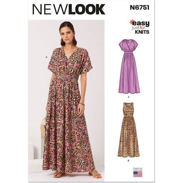 Patron New Look 6751 - Robe pull