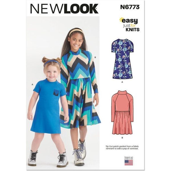 Patron New Look 6773 - Robe en tricot pour enfants