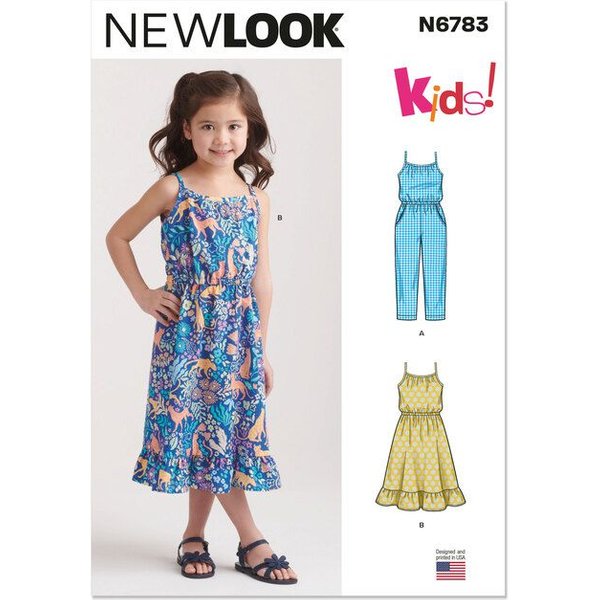 Patron New Look 6783 - Combinaison et robe d’été pour enfants