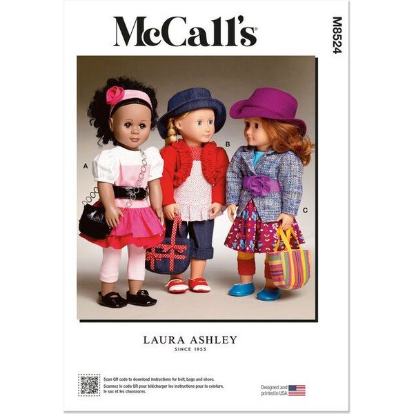 Patron McCall's 8524.OS - Vêtements pour Poupées de 18"