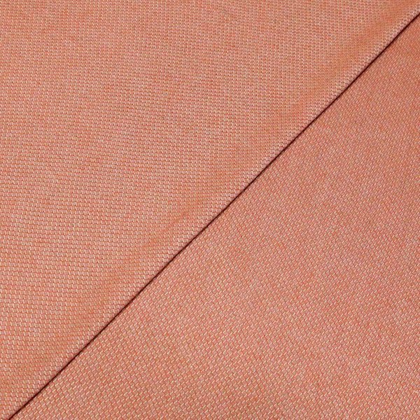 ÉToffe Lin & Viscose - Nid D'abeille Saumon & Blanc Cassé-image