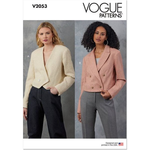 Patron Vogue 2053 R5 (42-50) - Veste à Double Boutonnage Avec éPaulettes-image