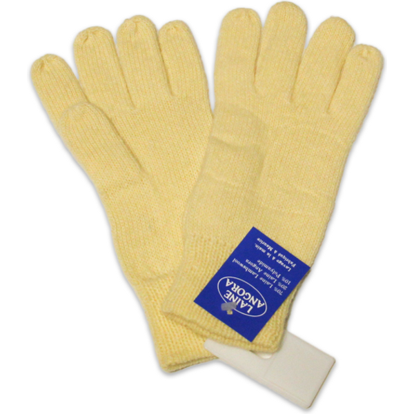 Gants Laine & Angora - Jaune (Taille M)-image