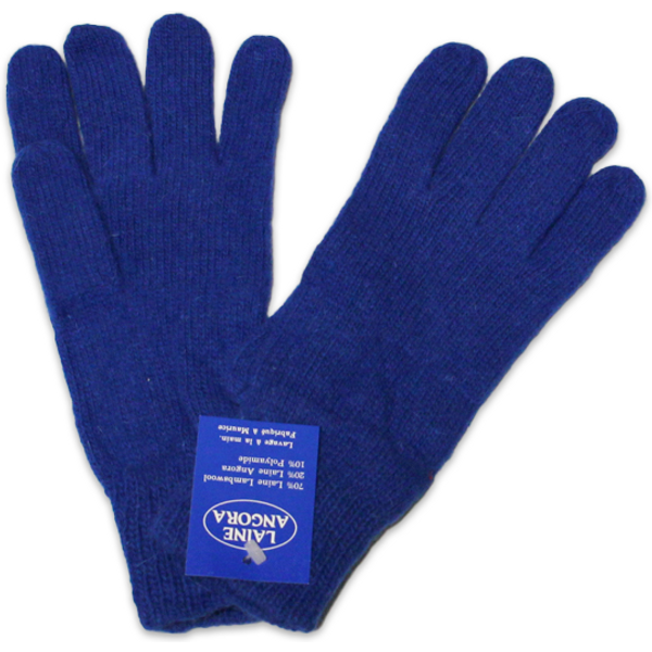 Gants Laine & Angora - Bleu Cobalt (Taille S)-image