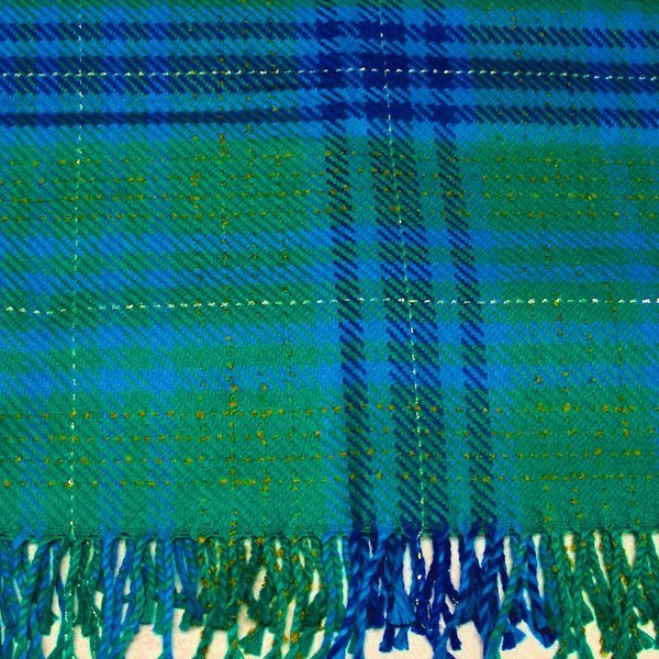 ÉCharpe - Turquoise & Bleu à Frange-image