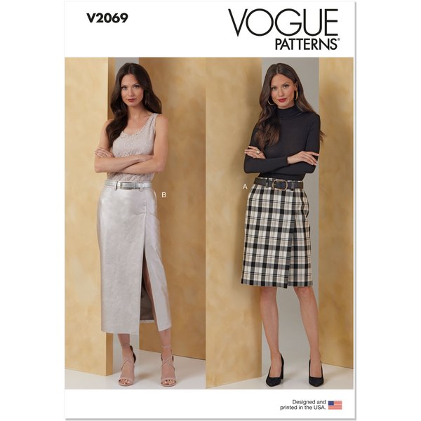 Patron Vogue 2069 Y5 (46-54) - Jupe Droite Pour Femme-image