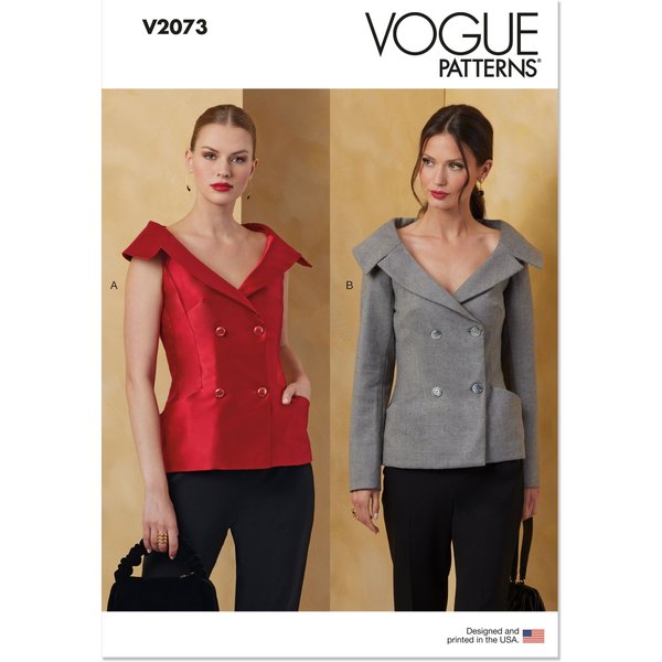 Patron Vogue 2073 B5 (36-44) - Veste pour femme avec variations de manches