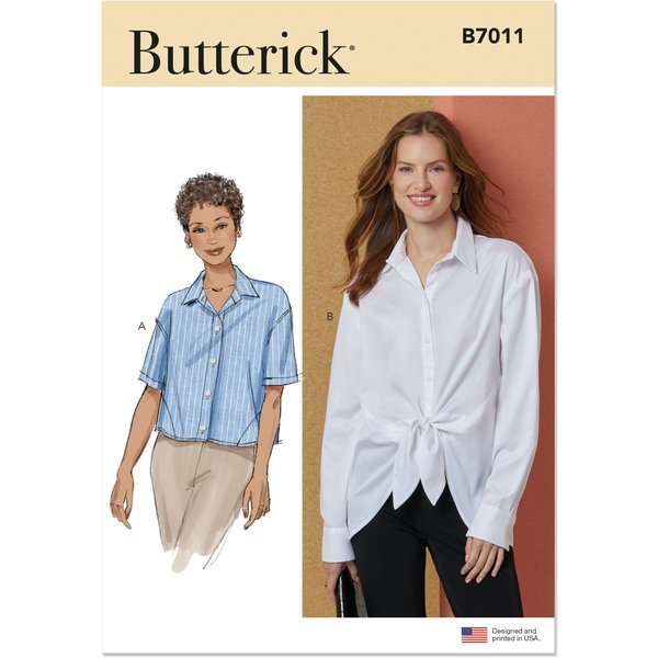 Patron Butterick 7011/U5 (44-52) - Chemisier Boutonné Avec Variations De Manches-image