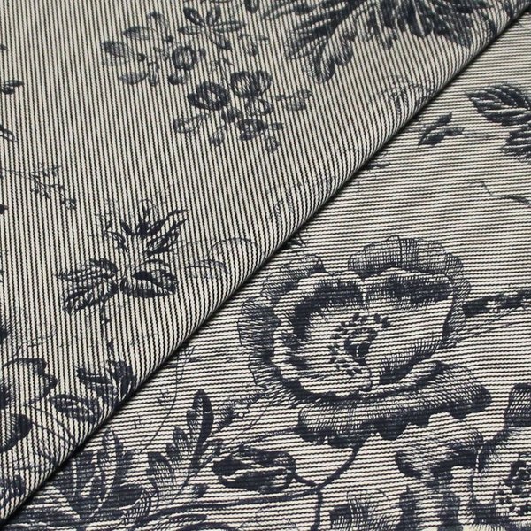Jean's Coton & éLasthanne - Rayé & Fleuri Bleu-image
