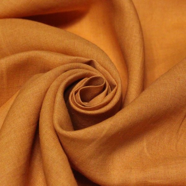 Étoffe 100% lin - Orange