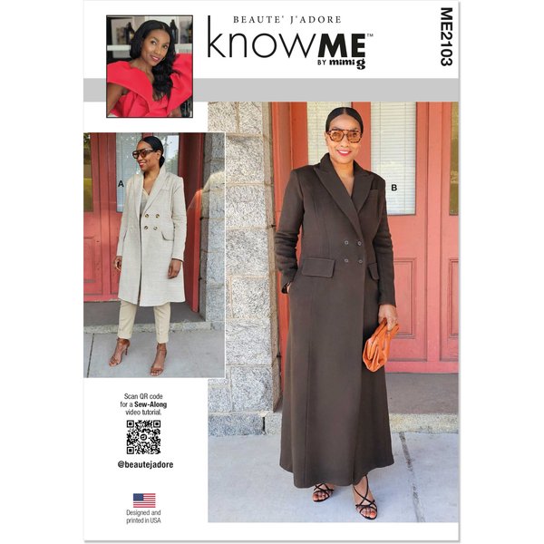 Patron Knowme 2103.K5 - Manteau Doublé En Deux Longueurs Par Beaute' J'adore-image