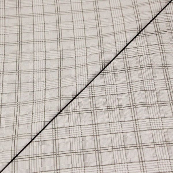 Gabardine Coton & éLasthanne - Prince-De-Galles Gris-image