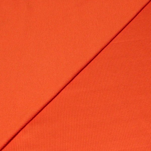 Jersey côtelé coton & élasthanne - Orange