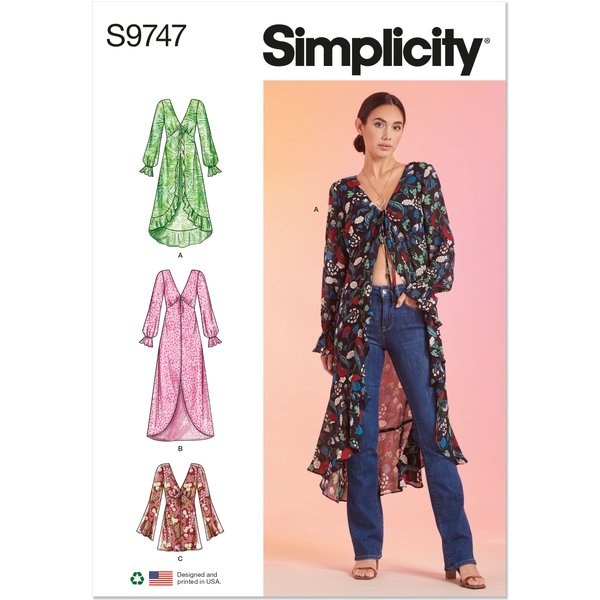 Patron Simplicity 9747.K5 (36-44) - Dusters Pour Femmes En Trois Longueurs-image