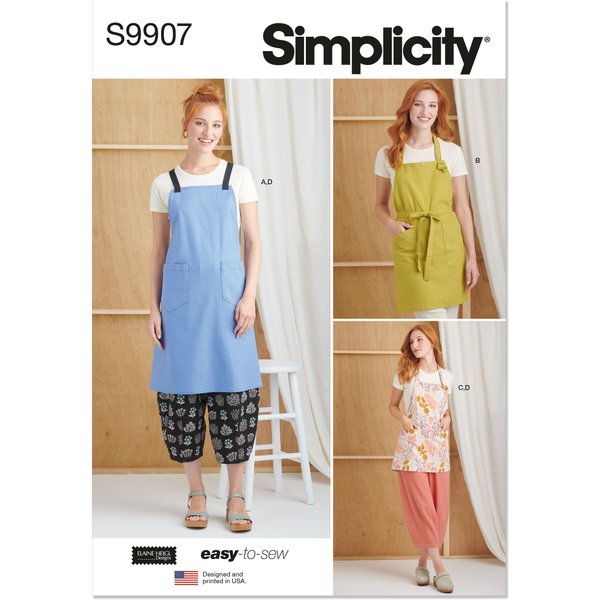 Patron Simplicity 9907.A - Tabliers Et Pantalons Pour Femmes Par Elaine Heigl Designs-image