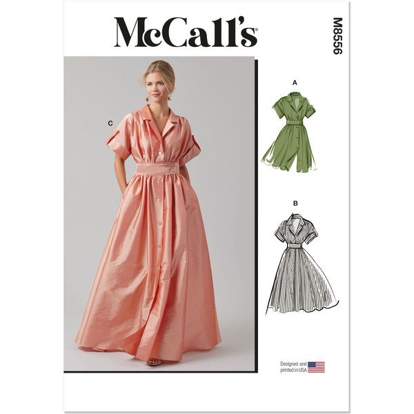 Patron Mccall's 8556.K5 (36-44) - Robes Chemisier BoutonnéEs-image