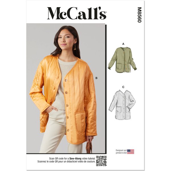 Patron Mccall's 8560.H5 (34-42) - Veste MatelasséE-image