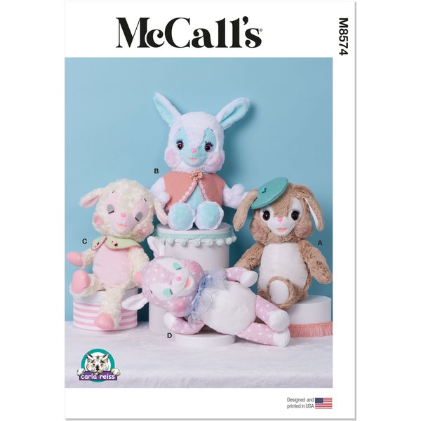 Patron Mccall's 8574.OS (One Size) - Animaux En Peluche-image