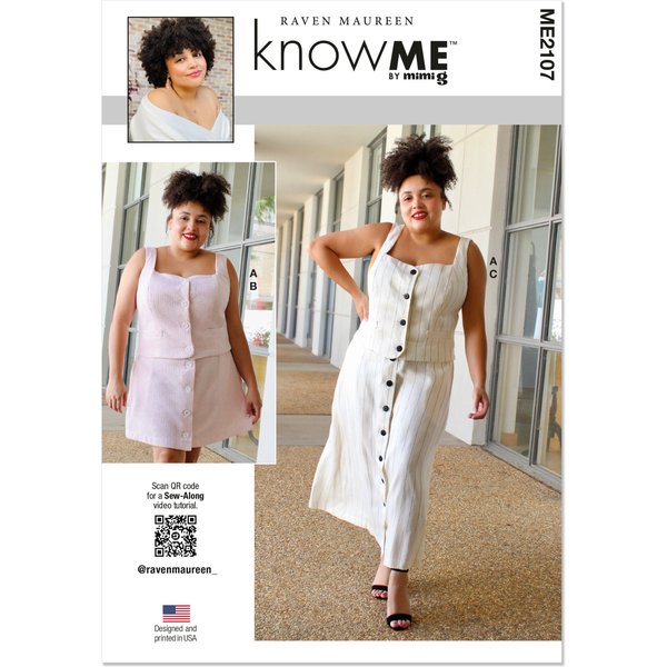 Patron Knowme 2107.Y5 (46-54) - Haut Et Jupe En Deux Longueurs-image