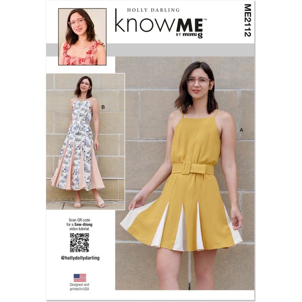 Patron Knowme 2112.R5 (42-50) - Robe En Deux Longueurs Avec Ceinture-image