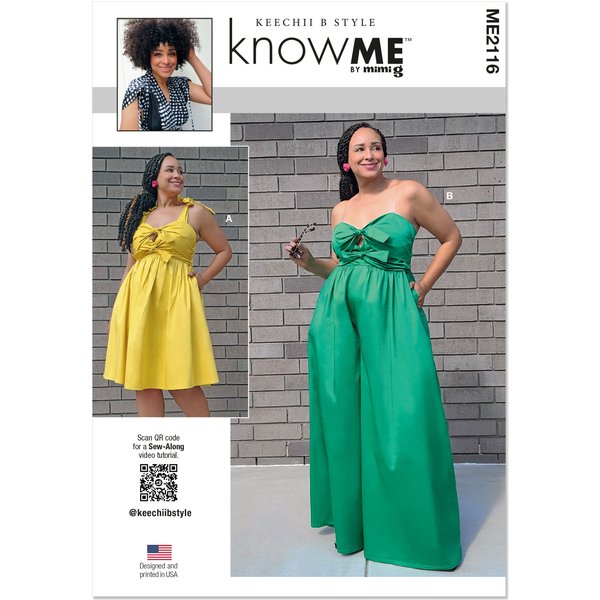 Patron Knowme 2116.N5 (38-46) - Robe Et Combinaison NouéEs Sur Le Devant-image