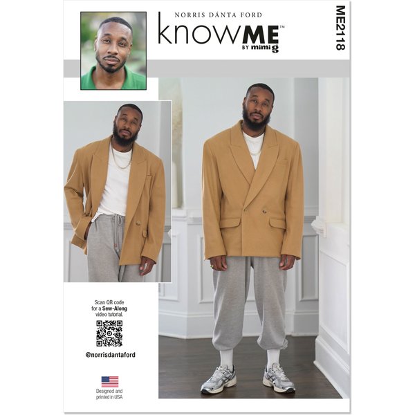 Patron Knowme 2118.AA (46-54) - Veste Oversize CroiséE Avec DéTails RaffinéS-image