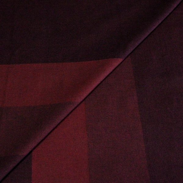 Jean's à Rayures ContrastéEs Rouge Foncé & Noir (Coupon De 3,80 MèTres)-image