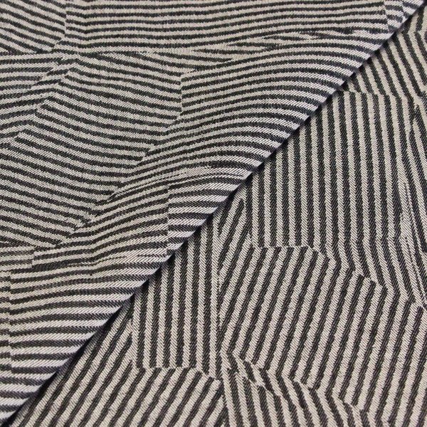 Jean's à Rayures Patchwork Coton & éLasthanne (Coupon De 3,60 MèTres)-image