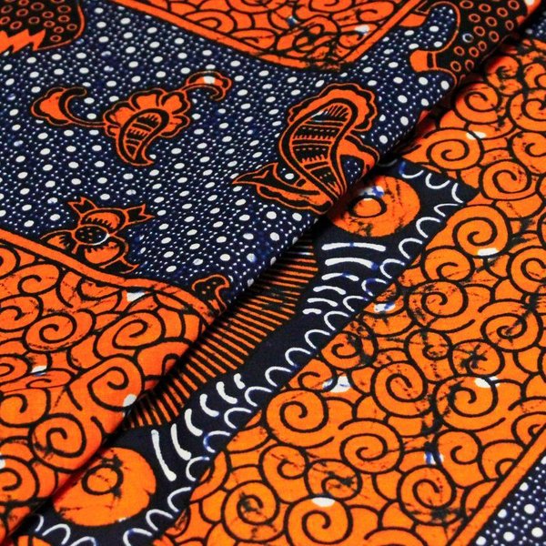 Tissu WAX 100% coton - Rythmes d'Afrique (Coupon de 2,70 mètres)