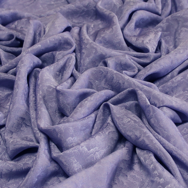 Satin 100% Soie Jacquard - Solange Mauve-image