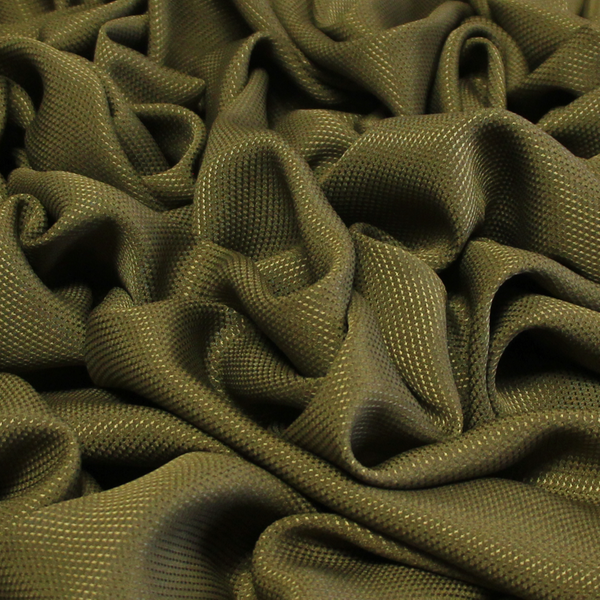 Satin 100% soie jacquard - Elisa kaki