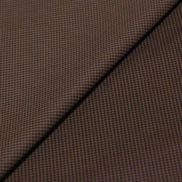 Satin Mat Coton & éLasthanne - Pied-De-Puce Noir Fond Marron-image