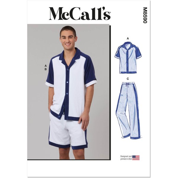 Patron McCall's 8590.A (36-54) - Top homme, short et pantalon