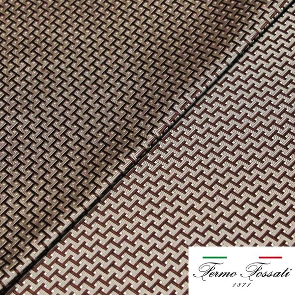 Jacquard 100% soie - Entrelacs blanc et bordeaux