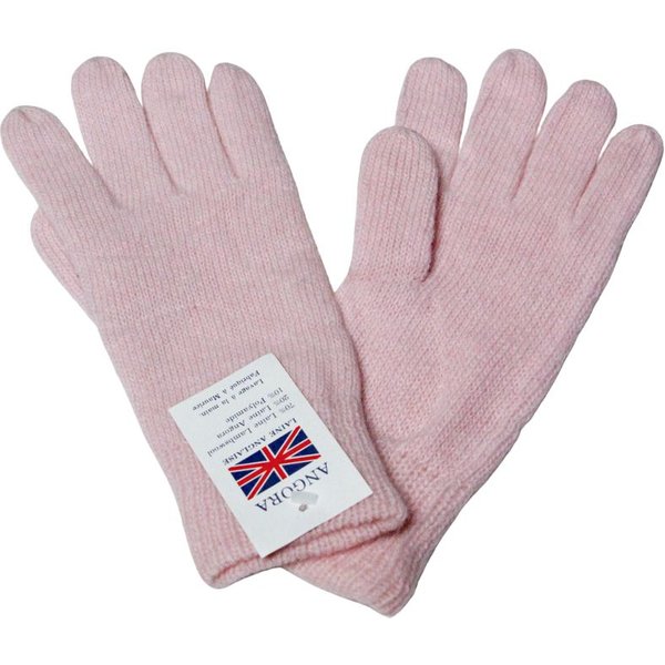 Gants Laine & Angora - Rose (Taille M)-image