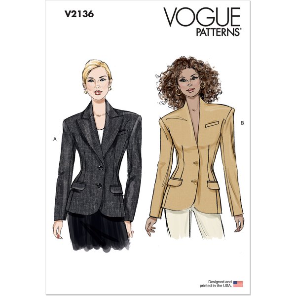 Patron Vogue 2136/B5 (36-44) - Veste StructuréE à éPaules éLargies-image