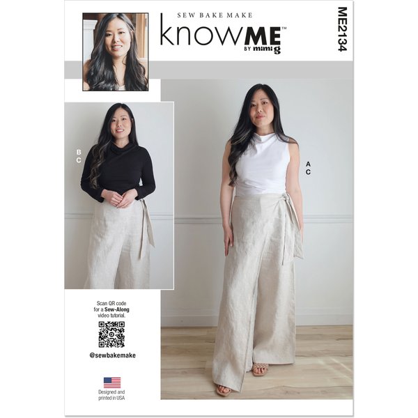 Patron Knowme 2134.Y5 (46-54) - Top Col Montant & Pantalon Ample-image