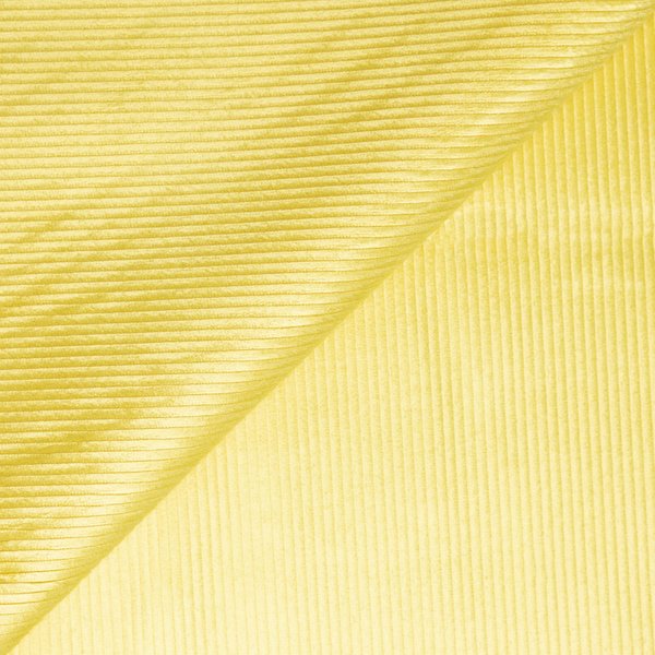 Velours côtelé 500 raies coton, viscose & élasthanne - Jaune
