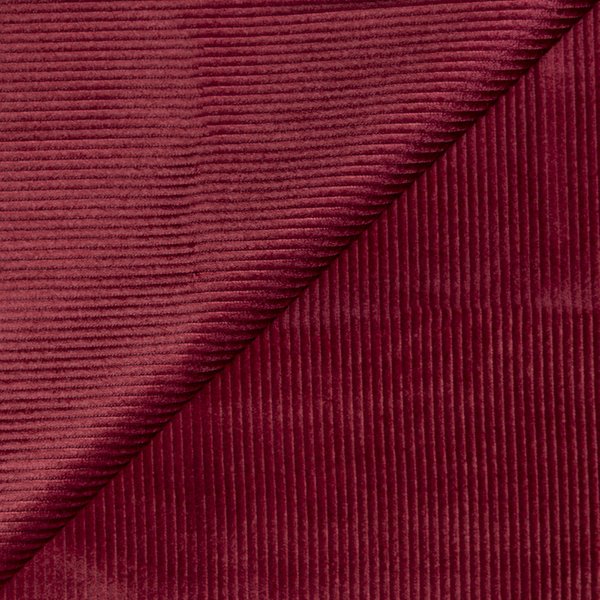 Velours côtelé 500 raies coton, viscose & élasthanne - Framboise
