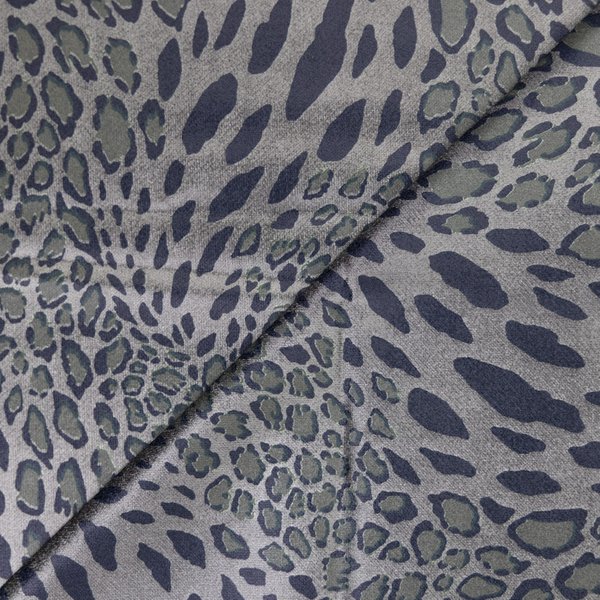 Velours Ras Coton, Viscose & éLasthanne - Reptile Fond Vert-image