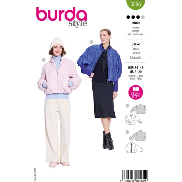 Patron Burda n°5596 - Bombers femme