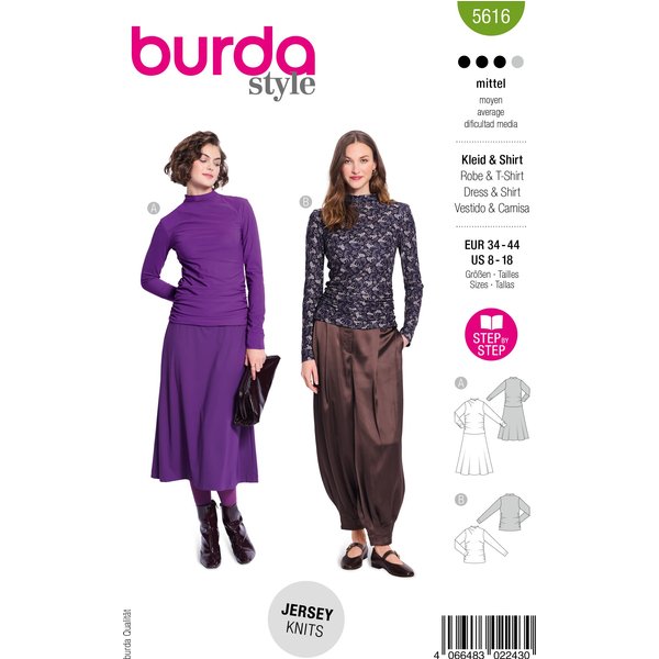 Patron Burda n°5616 - Robe midi et haut