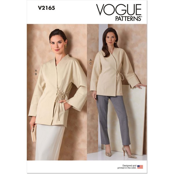 Patron Vogue N°2165 – Veste Portefeuille, Jupe Midi Et Pantalon – Y5 (46-54)-image