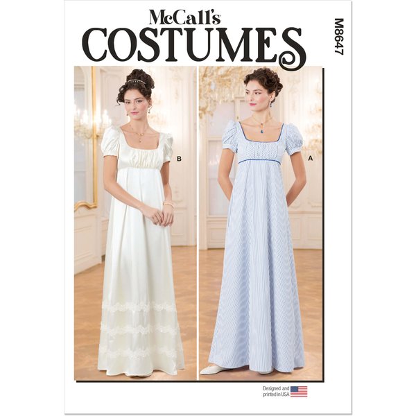 Patron Mccall's N°8647 – Robes RéGence Taille Empire – Y5 (46-54)-image